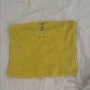 American Eagle Outfitters (mustard)  Yellow Ribbed Tube Top